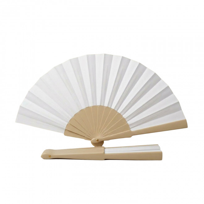 EVENTAIL GEANT EN PLASTIQUE PERSONNALISABLE 'FANNY GEANT XXL' - beige