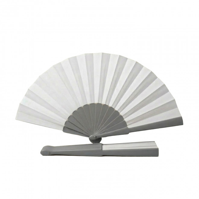 EVENTAIL GEANT EN PLASTIQUE PERSONNALISABLE 'FANNY GEANT XXL' - gris