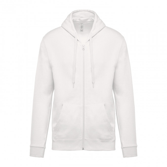 SWEAT-SHIRTPERSONNALISABLE ZIPPE MIXTE 'KARIHOOD ZIPPE' - blanc