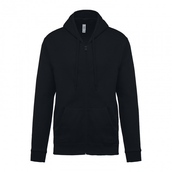 SWEAT-SHIRTPERSONNALISABLE ZIPPE MIXTE 'KARIHOOD ZIPPE' - noir