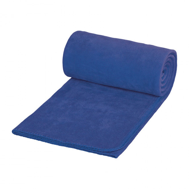 PLAID POLAIRE PERSONNALISABLE 'WEEK-END' - bleu royal