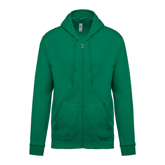 SWEAT-SHIRTPERSONNALISABLE ZIPPE MIXTE 'KARIHOOD ZIPPE' - vert