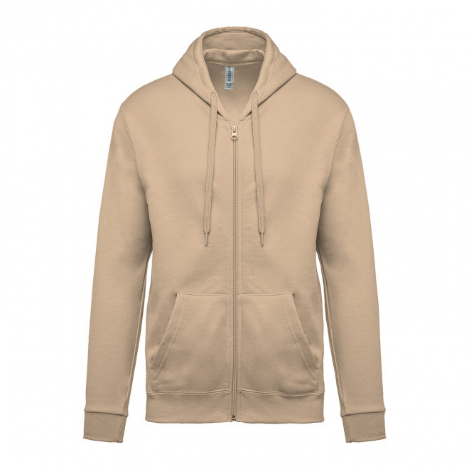 SWEAT-SHIRTPERSONNALISABLE ZIPPE MIXTE 'KARIHOOD ZIPPE' - sable