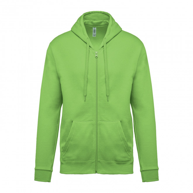 SWEAT-SHIRTPERSONNALISABLE ZIPPE MIXTE 'KARIHOOD ZIPPE' - vert citron