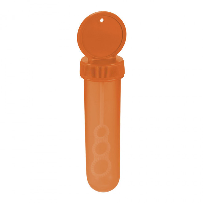 TUBE À BULLES DE SAVON PERSONNALISÉ 'BURBULA' - orange