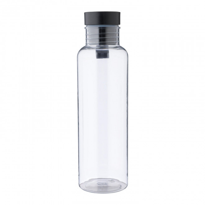 BOUTEILLE PERSONNALISABLE 750 ML EN RPET ET BAMBOU 'POWI' - transparent