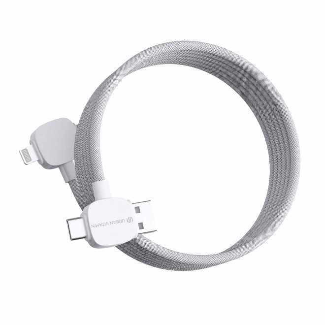 CABLE DE CHARGE MAGNETIQUE PERSONNALISABLE 65W RCS 'STOCKOO' - blanc