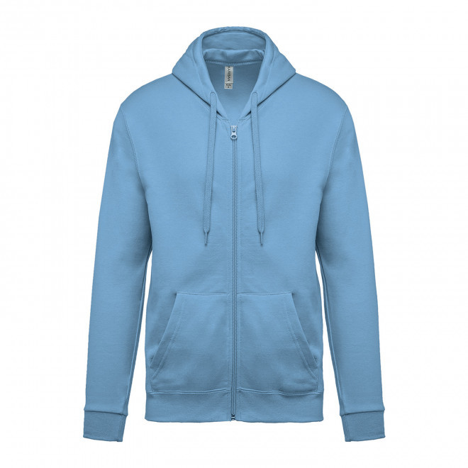 SWEAT-SHIRTPERSONNALISABLE ZIPPE MIXTE 'KARIHOOD ZIPPE' - bleu ciel