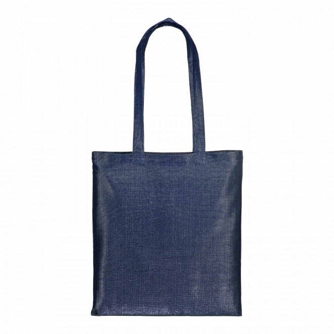 SAC SHOPPING BRILLANT PERSONNALISABLE 'SHINITA COULEUR' - bleu