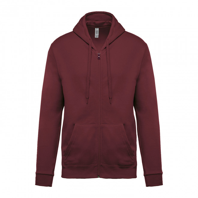 SWEAT-SHIRTPERSONNALISABLE ZIPPE MIXTE 'KARIHOOD ZIPPE' - bordeaux