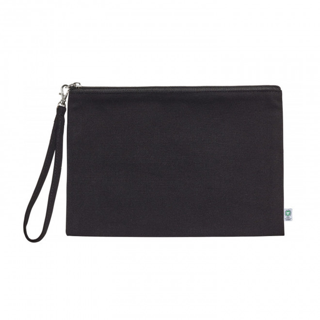 POCHETTE PUBLICITAIRE COTON RECYCLE 'BAMBUIA' - noir
