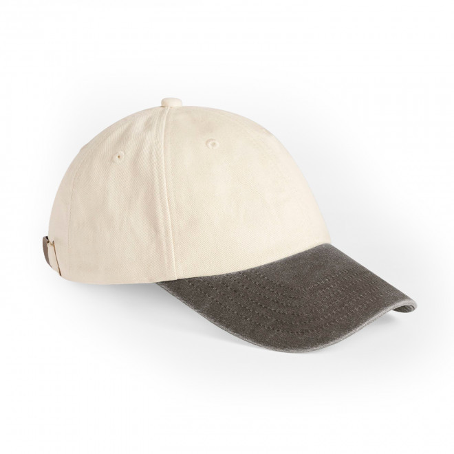 CASQUETTE PERSONNALISABLE 6 PANS 'PEAK LOW' - marron