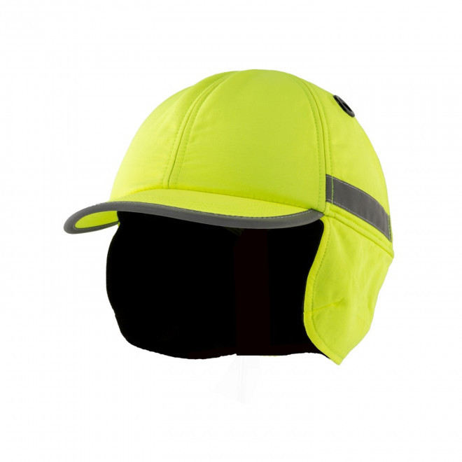 CASQUETTE SECURITE HIVER PERSONNALISABLE 'WINTOPRO' - jaune fluo