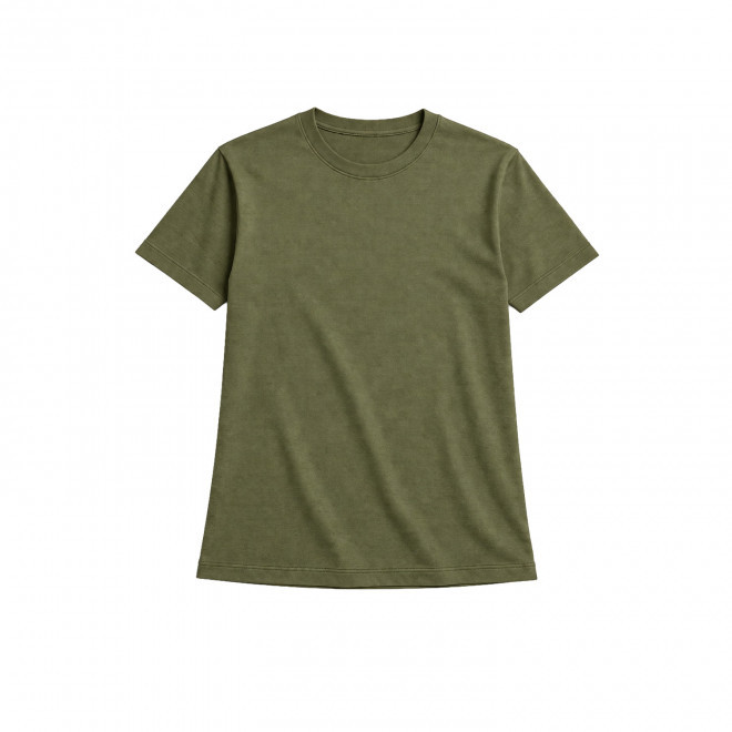 T-SHIRT OVERSIZE PUBLICITAIRE FEMME 'HERSCH' - vert kaki