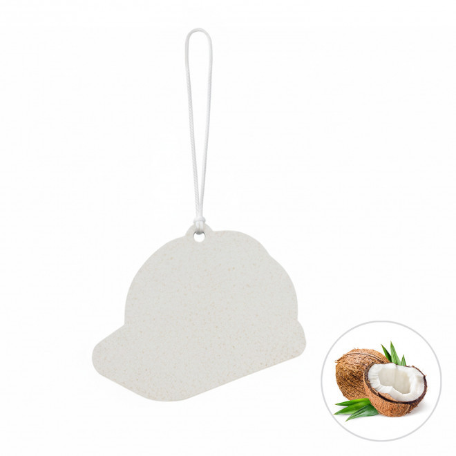 DESODORISANT VOITURE PERSONNALISABLE 'KENDO CASQUE' - noix de coco