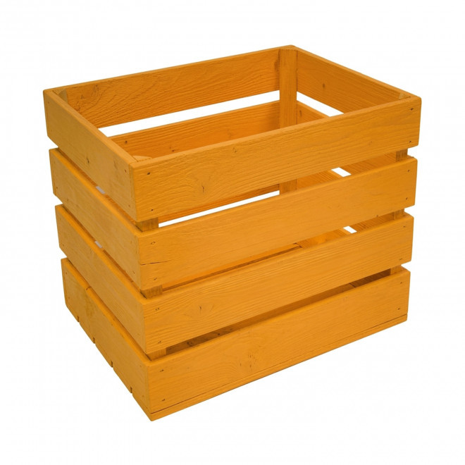 BOITES CAGETTE PERSONNALISABLE EN BOIS 'CREABOIS' - orange