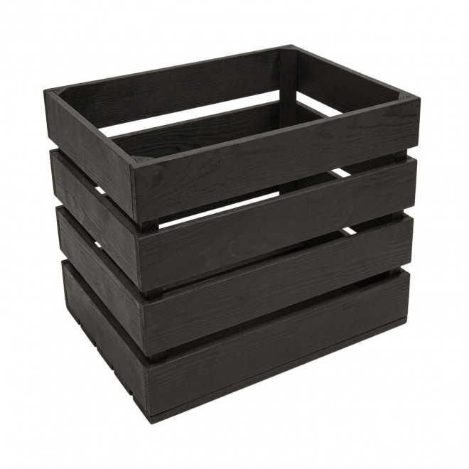 BOITES CAGETTE PERSONNALISABLE EN BOIS 'CREABOIS' - noir