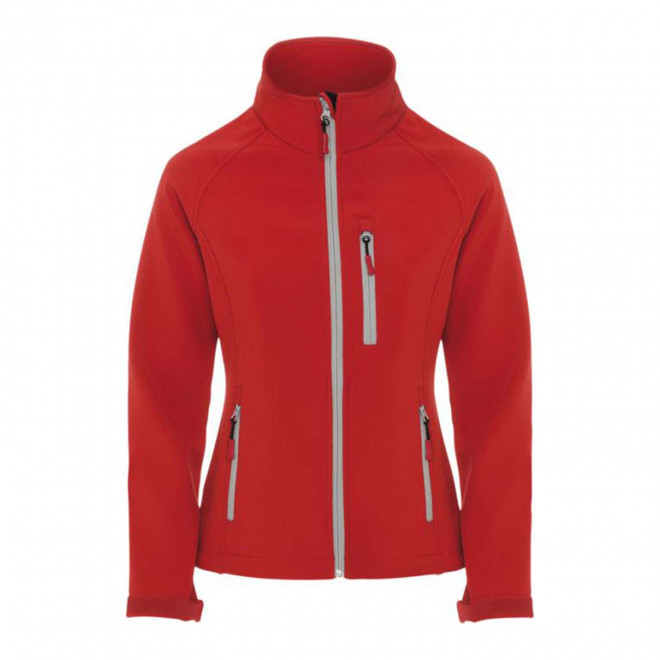 RAPIDE 4J - SOFTSHELL FEMME PERSONNALISABLE 'ANTARDIDA' - rouge