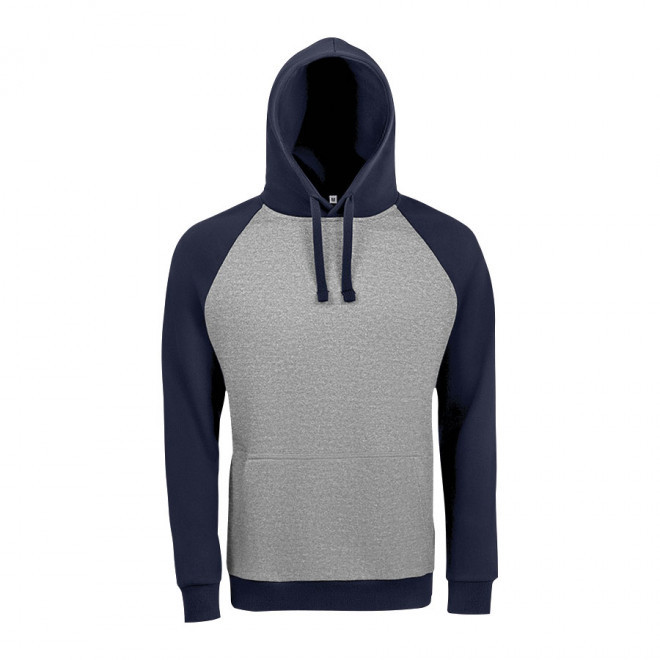 SWEAT-SHIRT MIXTE BICOLORE A PERSONNALISER 'SEATTLE' - gris/marine