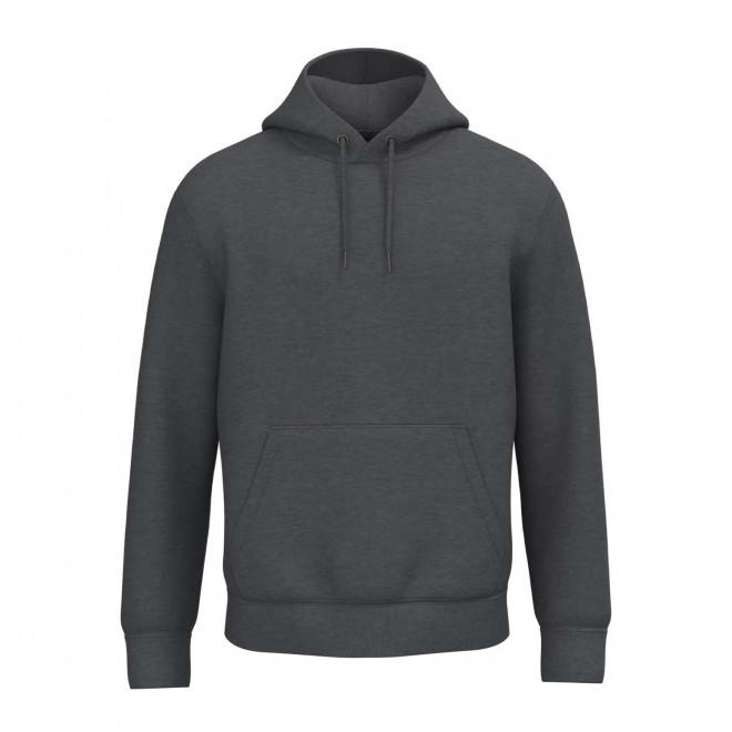 SWEAT-SHIRT MIXTE CAPUCHE PERSONNALISABLE 'NATIF' - anthracite chiné