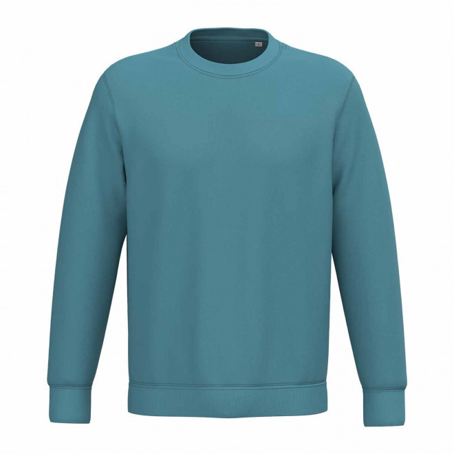 SWEAT-SHIRT MIXTE PERSONNALISABLE COL ROND 'NATIF' - turquoise