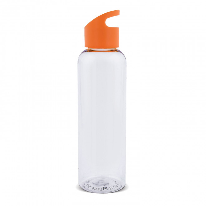 BOUTEILLE CORPS TRANSPARENT RPET PERSONNALISABLE 'SIMCOE' - orange