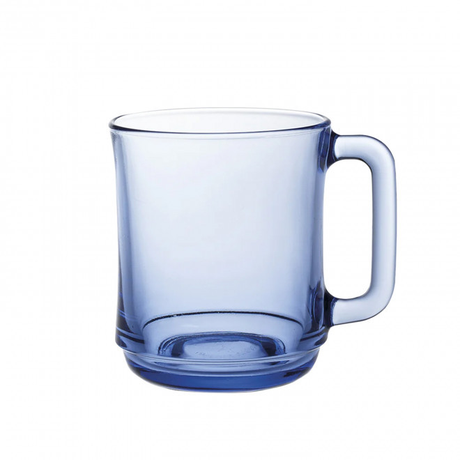 MUG EN VERRE PERSONNALISE DURALEX 31CL 'LYS' - bleu marine