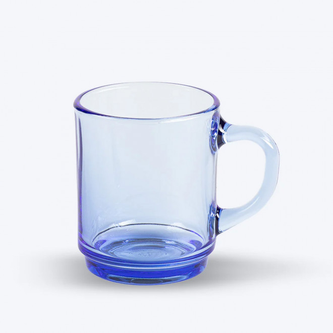 MUG PUBLICITAIRE EN VERRE DURALEX 26CL 'VERSAILLES' - bleu