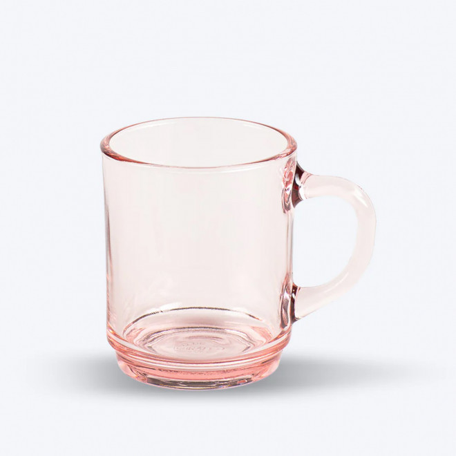 MUG PUBLICITAIRE EN VERRE DURALEX 26CL 'VERSAILLES' - rose