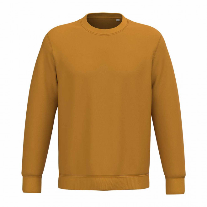 SWEAT-SHIRT MIXTE PERSONNALISABLE COL ROND 'NATIF' - ocre