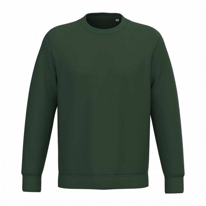 SWEAT-SHIRT MIXTE PERSONNALISABLE COL ROND 'NATIF' - vert sapin