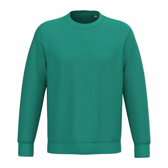 SWEAT-SHIRT MIXTE PERSONNALISABLE COL ROND 'NATIF' - vert menthe