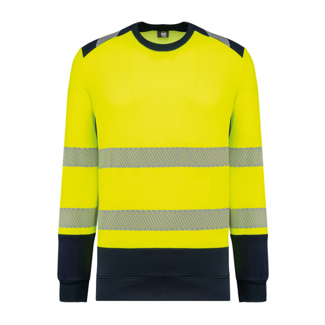 SWEAT-SHIRT PUBLICITAIRE DE SECURITE MIXTE 'VECTOR' - jaune fluo