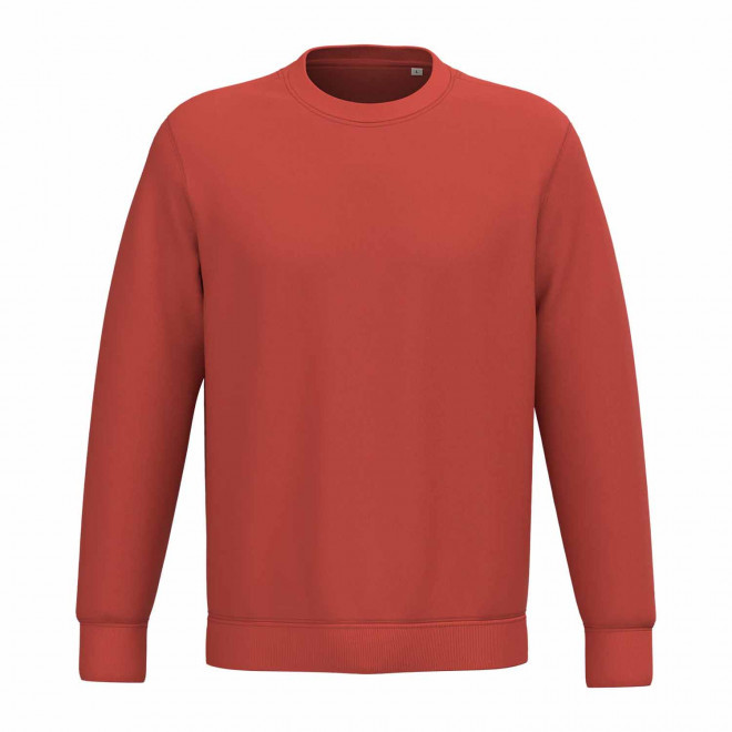 SWEAT-SHIRT MIXTE PERSONNALISABLE COL ROND 'NATIF' - orange foncé