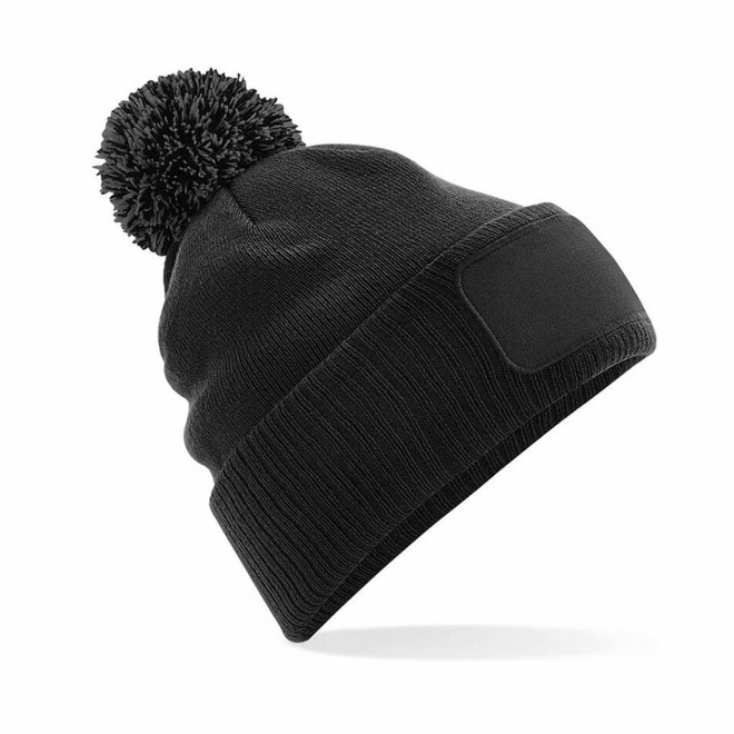 BONNET AVEC REVERS PERSONNALISABLE 'SNOBI PATCH RECTANGLE' - noir
