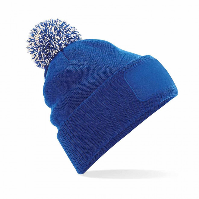 BONNET AVEC REVERS PERSONNALISABLE 'SNOBI PATCH RECTANGLE' - bleu royal