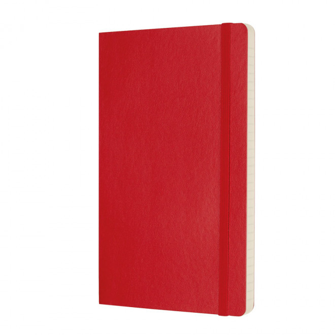 CARNET SOUPLE LIGNÉ MOLESKINE® 'CLASSIC' - rouge