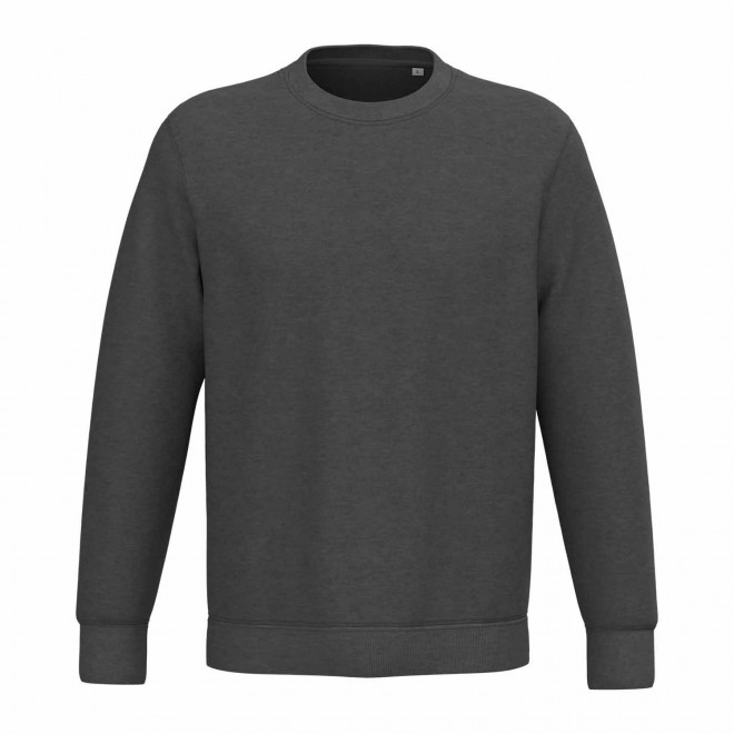 SWEAT-SHIRT MIXTE PERSONNALISABLE COL ROND 'NATIF' - anthracite chiné
