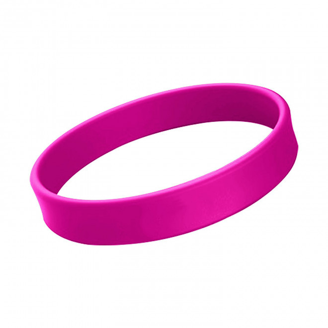 BRACELET SILICONE PUBLICITAIRE OCTOBRE ROSE 'UNION' - fuchsia
