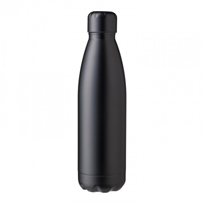 BOUTEILLE ISOTHERME 500ML PERSONNALISABLE 'MATERA MAT' - noir