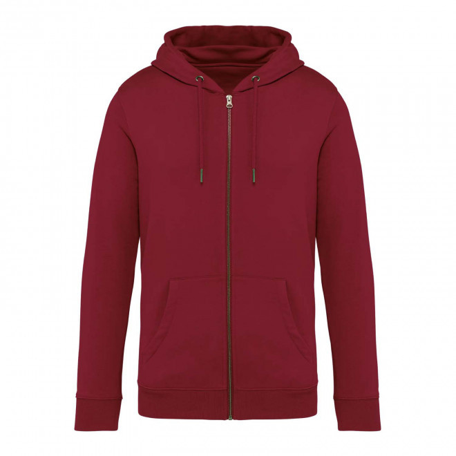 SWEAT-SHIRT MIXTE ZIPPE PERSONNALISABLE 'NATIF' - rouge