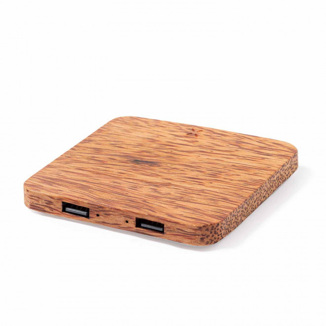 CHARGEUR INDUCTION COCO PERSONNALISABLE 'CUADRO 10W' - bois