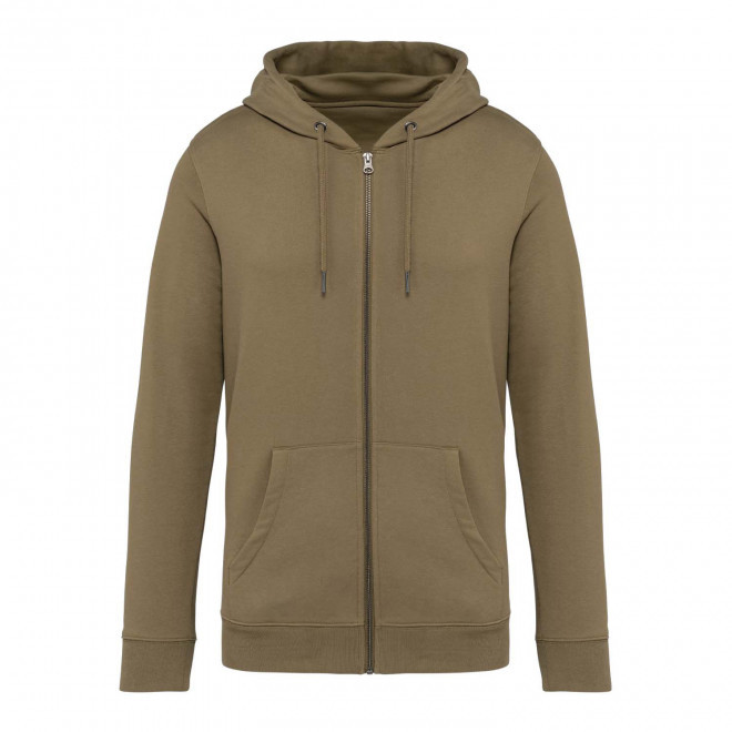 SWEAT-SHIRT MIXTE ZIPPE PERSONNALISABLE 'NATIF' - marron