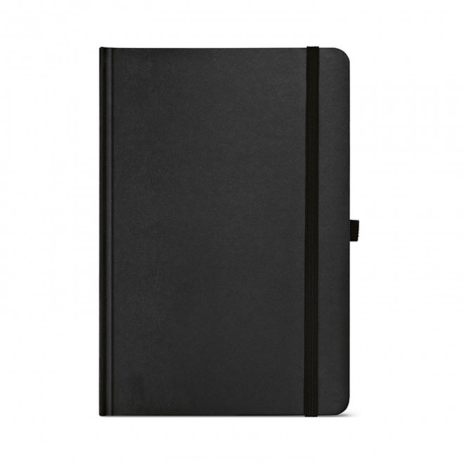 CARNET A5 CARTON RECYCLE PERSONNALISABLE 'ORMA' - noir