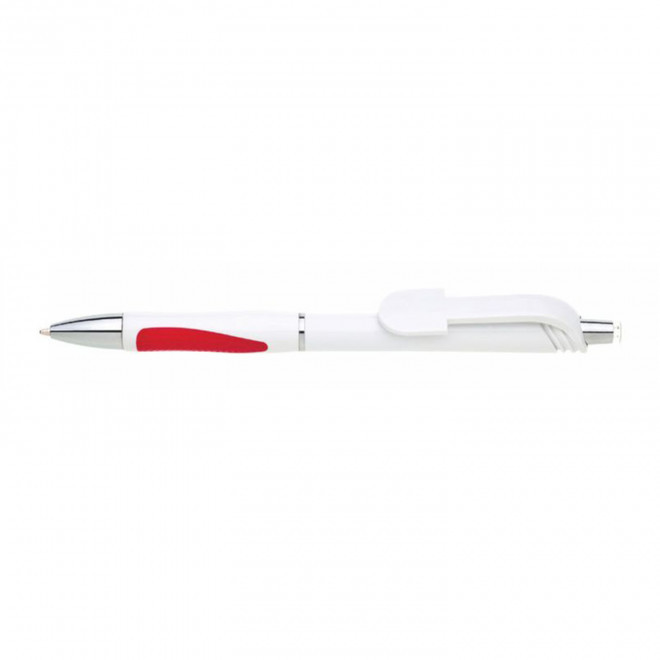 STYLO PERSONNALISABLE 'SCRIVI' - blanc/rouge