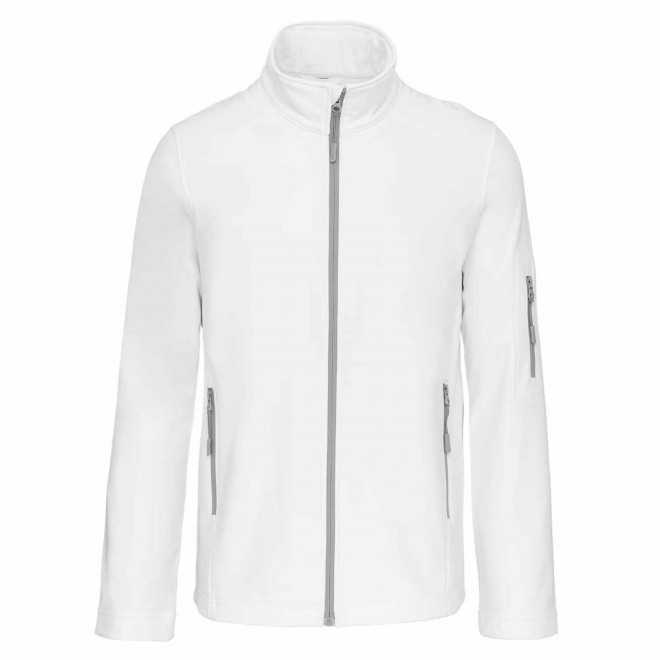 VESTE SOFTSHELL HOMME PERSONNALISABLE 'KARISOFT' - blanc
