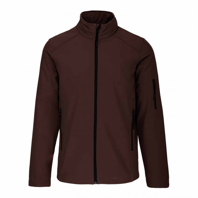VESTE SOFTSHELL HOMME PERSONNALISABLE 'KARISOFT' - chocolat
