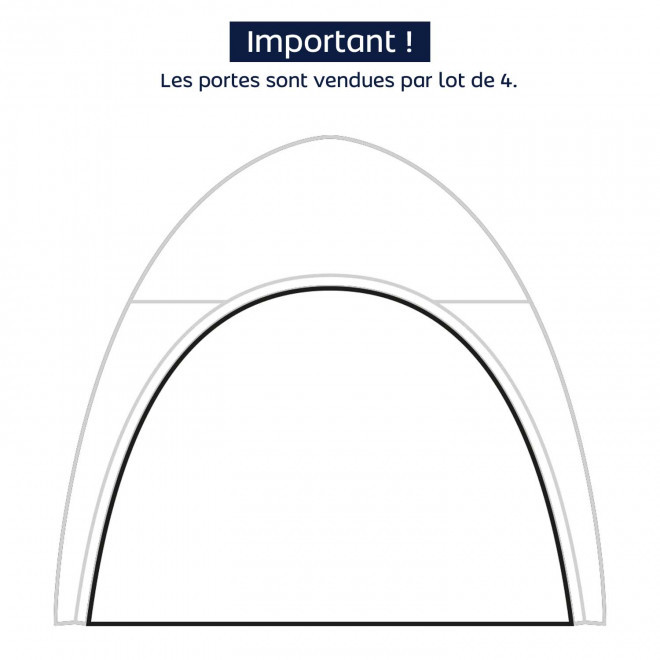 KIT 4 PORTES NEUTRES POURE TENTE PERSONNALISABLE 'INUITE' - blanc