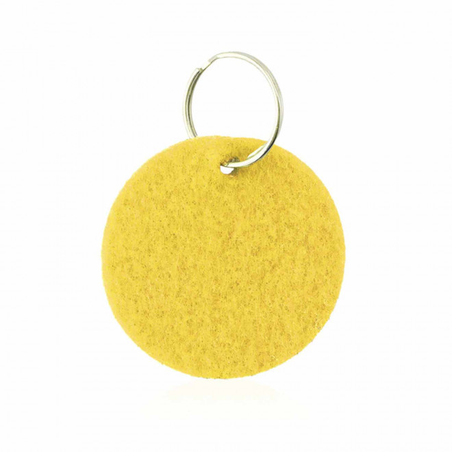 PORTE-CLES PERSONNALISE EN FEUTRINE 'DAMSI' - jaune