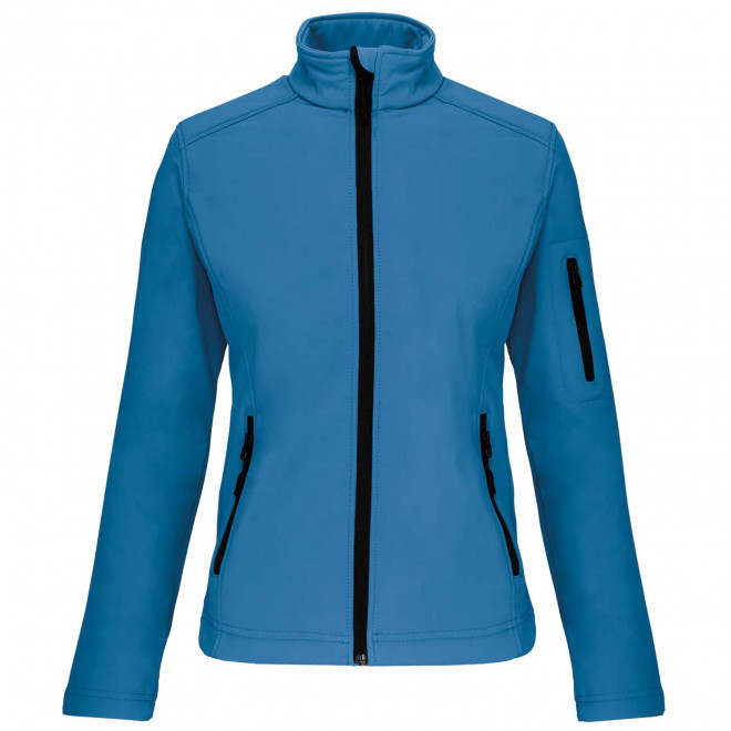 VESTE SOFTSHELL FEMME PERSONNALISABLE 'KARISOFT' - bleu clair